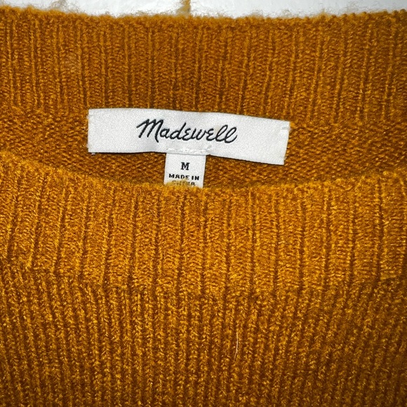 Madewell mustard colored flutter sleeve sweater - Picture 3 of 3